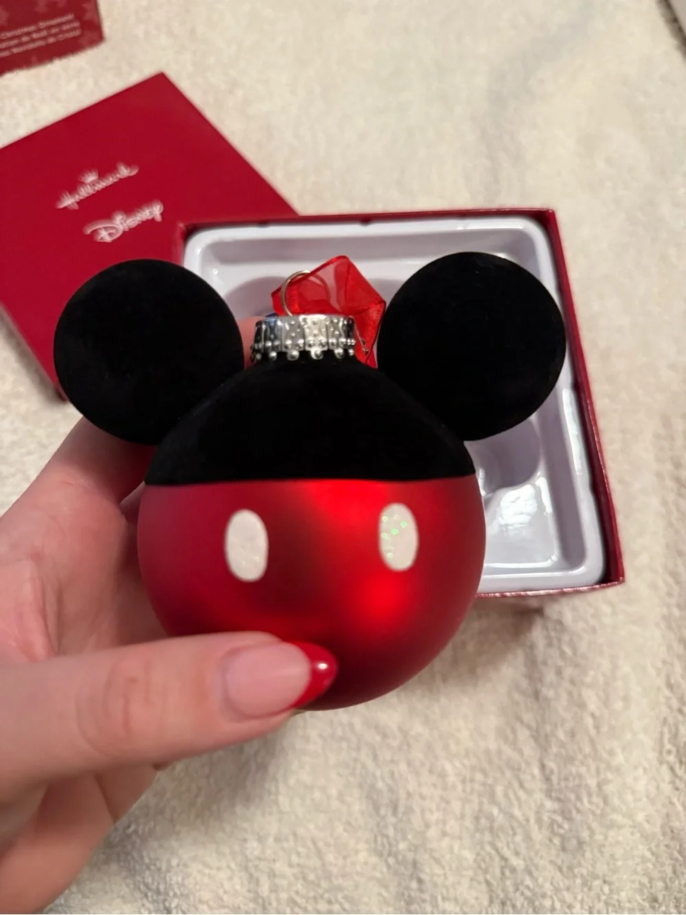 Hallmark Disney Red and Black Mickey Mouse Kids Ornament